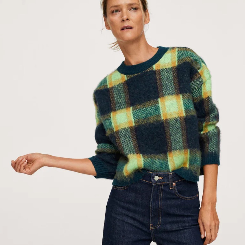 Mango Checkered Sweater (Size S)